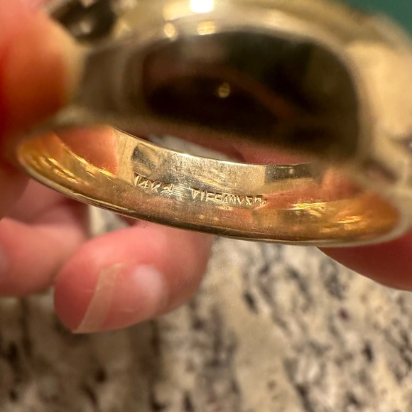 Authentic Tiffany & Co Gold Wedding Band 18k Ring 8mm width - Picture 6 of 6